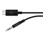 Belkin RockStar™ 3.5mm Audio Cable with USB-C™ Connector-F7U079bt03-BLK Μαύρο