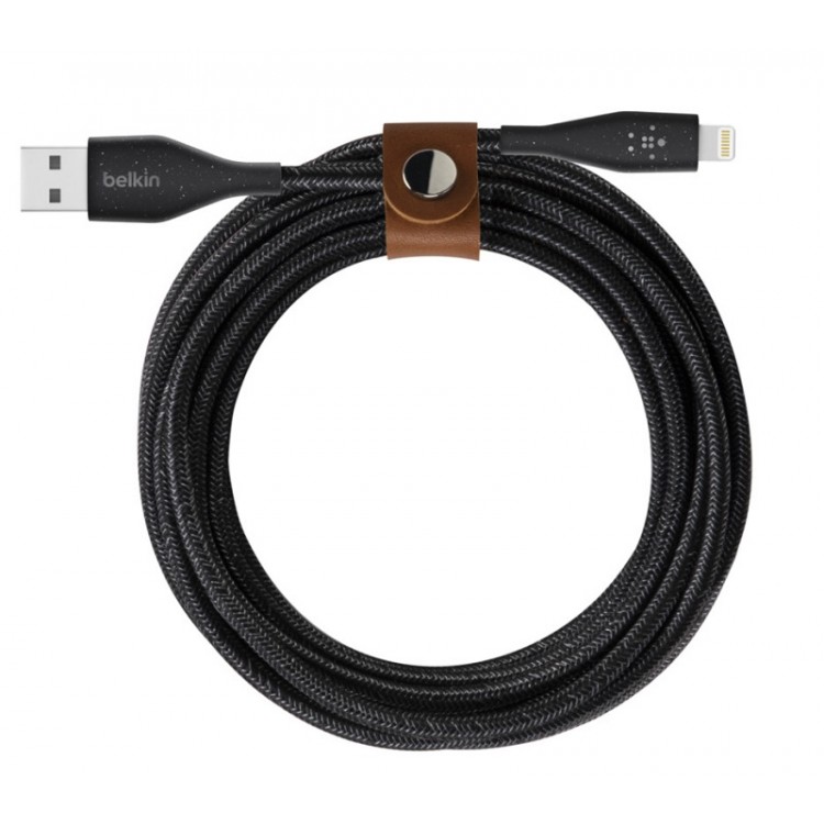 Belkin DuraTek™ Plus Lightning to USB-A Cable with Strap- F8J236bt10-BLKΜαύρο