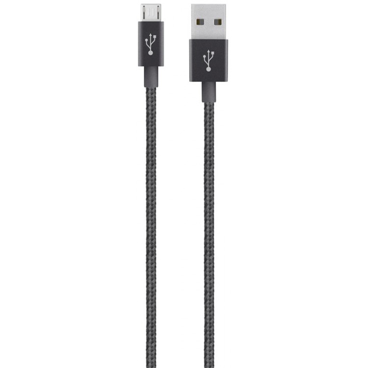 MIXIT↑™ Metallic Micro-USB to USB Cable - F2CU021bt04-BLKΜαύρο