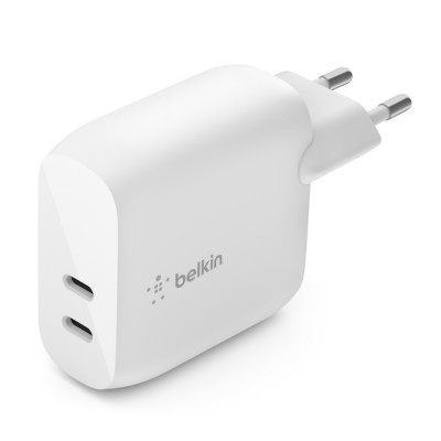 Belkin WCB006vfWH Dual USB-C PD Wall Charger 40WΛευκό