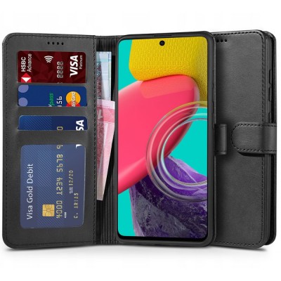 Θήκη TECH PROTECT δερμάτινο WALLET FOLIO για SAMSUNG GALAXY M53 5G - ΜΑΥΡΟ