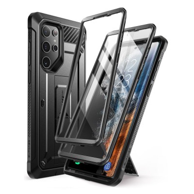 Θήκη SUPCASE UNICORN BEETLE PRO για SAMSUNG GALAXY S22 ULTRA 5G 2022, 2-ΣΕΤ - ΜΑΥΡΟ