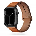 TECH-PROTECT LEATHERFIT λουράκι δερμάτινο για APPLE WATCH 4 / 5 / 6 / 7 / 8 / SE / ULTRA (42 / 44 / 45 / 49 MM) - ΚΑΦΕ