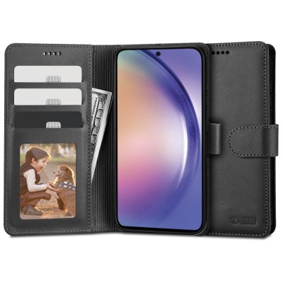 Θήκη TECH PROTECT δερμάτινο WALLET FOLIO Μαγνητικό για SAMSUNG GALAXY A54 5G 2023 - ΜΑΥΡΟ