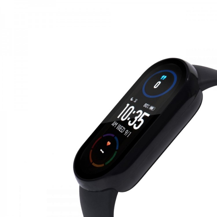 Θήκη Tech Protect DEFENSE 360 με Γυαλί προστασίας για XIAOMI MI BAND 3 / 4 / 5 / 6 / 6 NFC - ΜΑΥΡΟ