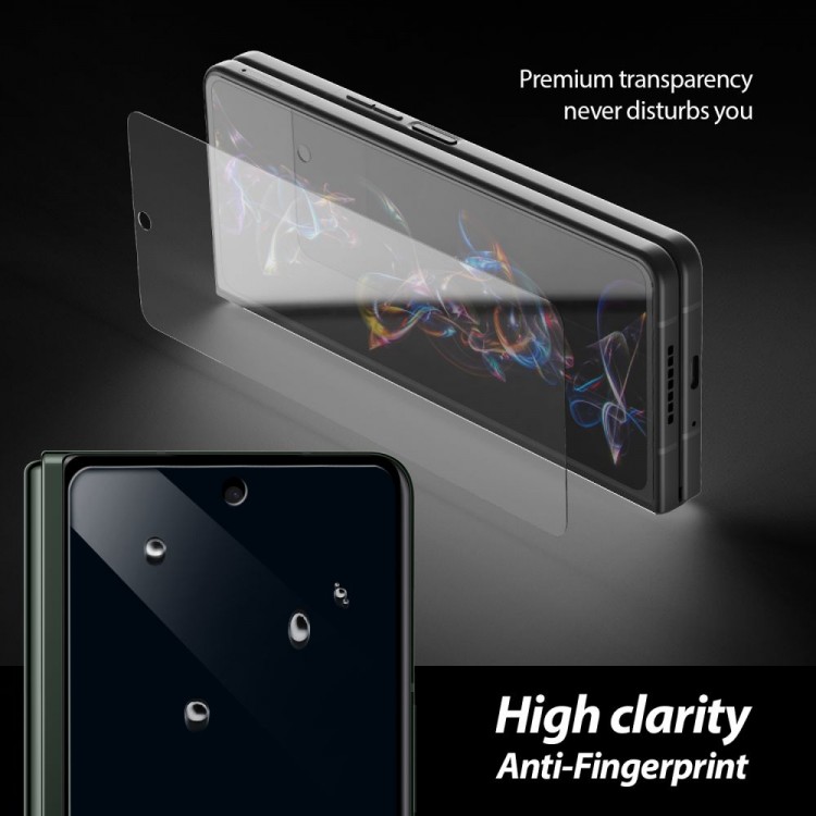 WHITESTONE DOME ALL-IN-ONE 2-SET προστασίας EZ Fullcover 9H 0.33MM Front Tempered Glass, Interior Flexible EPU Screen Protector, 9H Glass Camera Lens για Samsung Galaxy Z FOLD 5 2023 - ΔΙΑΦΑΝΟ - 2 ΤΕΜ