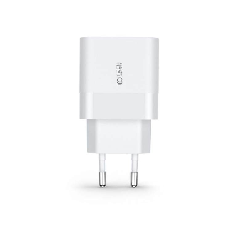 TECH PROTECT C30W 2-PORT NETWORK CHARGER PD30W/QC3.0 - WHITE