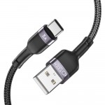 TECH PROTECT Καλώδιο ULTRABOOST USB-A σε USB-C, 3A, 25εκ. - ΜΑΥΡΟ