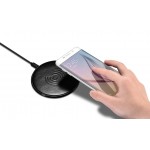 i-Carer Ασύρματoς Φόρτιστης Qi Δερμάτινος Wireless για Smartphones - ΜΑΥΡΟ - IYD0004 NW180
