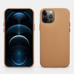 Θήκη ICARER Δερμάτινη Vintage για Apple iPhone 12 / 12 PRO 6.1 - ENGLISH TAN ΚΑΦΕ - RIX1206-BN