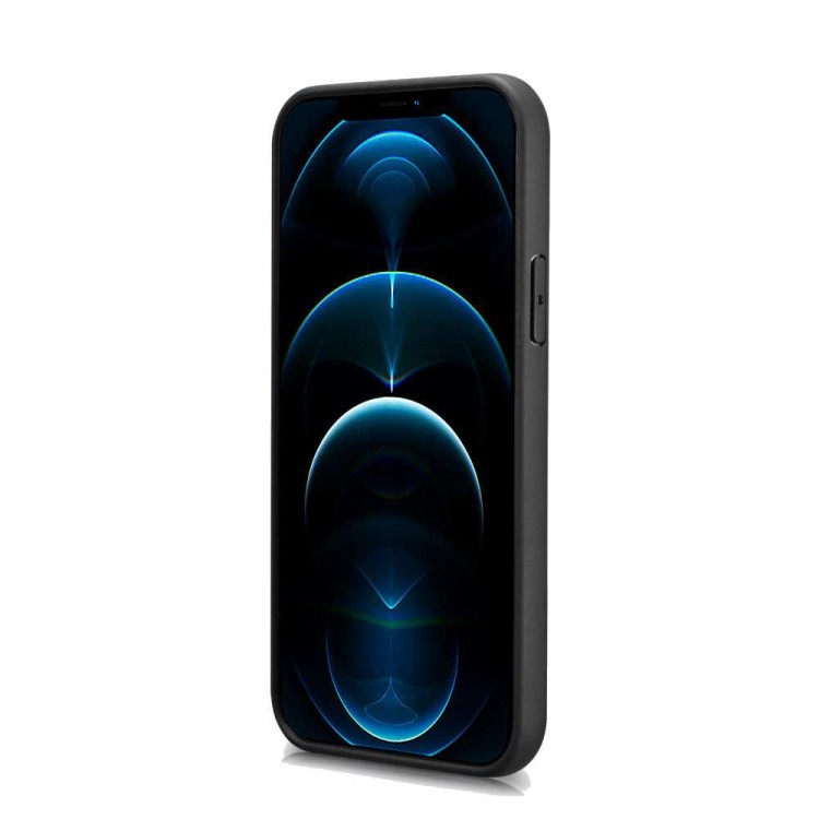 Θήκη ICARER FOLIO Δερμάτινη Leather 2in1 Haixing Wallet με RFID για Apple iPhone 12 Pro Max 6.7 - ΜΑΥΡΟ - WMI1214