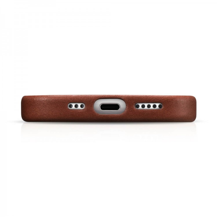 Θήκη ICARER Δερμάτινη Magsafe με πλήκτρο κάμερας για Apple iPhone 17 6.3 5G 2025 - RETRO ΚΑΦΕ - KJIP17250703