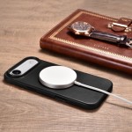 Θήκη ICARER Δερμάτινη Magsafe με πλήκτρο κάμερας για Apple iPhone 17 AIR 6.6 5G 2025 - RETRO ΜΑΥΡΟ - KJIP17250704