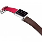 iCarer Γνήσιο Δερμάτινο Watchband λουράκι για Apple Watch 4/5/6/7/SE/8/9/Ultra - 44/45/49mm - ΚΑΦΕ ΡΟΖ - ICR265