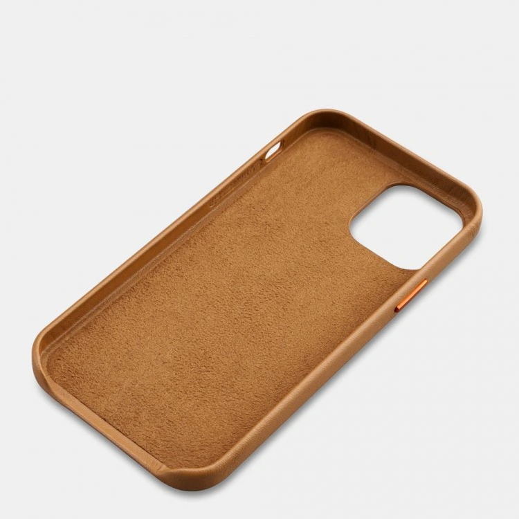 Θήκη ICARER Δερμάτινη Vintage για Apple iPhone 12 / 12 PRO 6.1 - ENGLISH TAN ΚΑΦΕ - RIX1206-BN