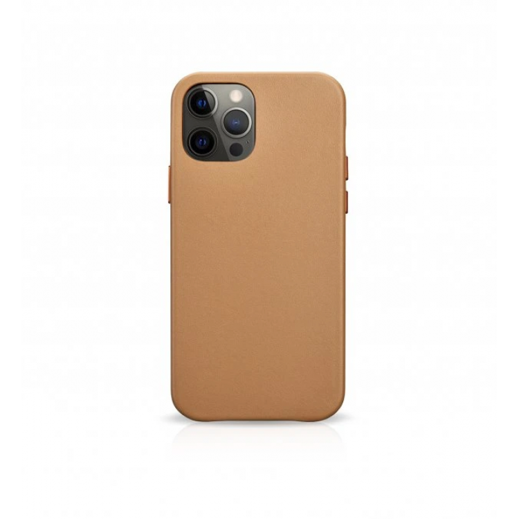 Θήκη ICARER Δερμάτινη Vintage για Apple iPhone 12 / 12 PRO 6.1 - ENGLISH TAN ΚΑΦΕ - RIX1206-BN