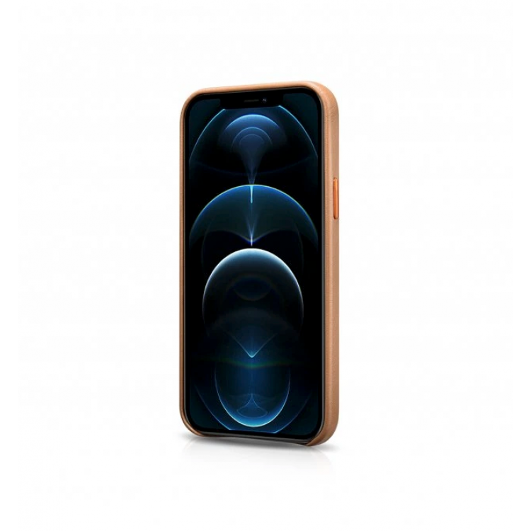 Θήκη ICARER Δερμάτινη Vintage για Apple iPhone 12 / 12 PRO 6.1 - ENGLISH TAN ΚΑΦΕ - RIX1206-BN