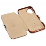 Θήκη ICARER FOLIO Δερμάτινη Magsafe VINTAGE για Apple iPhone 16 6.1 2024 5G - ΚΑΦΕ - WMI16240713-BN