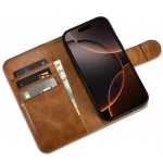 Θήκη ICARER FOLIO Δερμάτινη Leather Magsafe 2in1 Wallet με RFID για Apple iPhone 16 Pro 6.3 5G 2024 - ΚΑΦΕ - WMI16240720