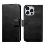 Θήκη ICARER FOLIO Δερμάτινη Leather Magsafe 2in1 Wallet με RFID για Apple iPhone 16 Pro Max 6.9 5G 2024 - ΜΑΥΡΟ - WMI16240722