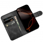 Θήκη ICARER FOLIO Δερμάτινη Leather Magsafe 2in1 Wallet με RFID για Apple iPhone 16 Pro Max 6.9 5G 2024 - ΜΑΥΡΟ - WMI16240722