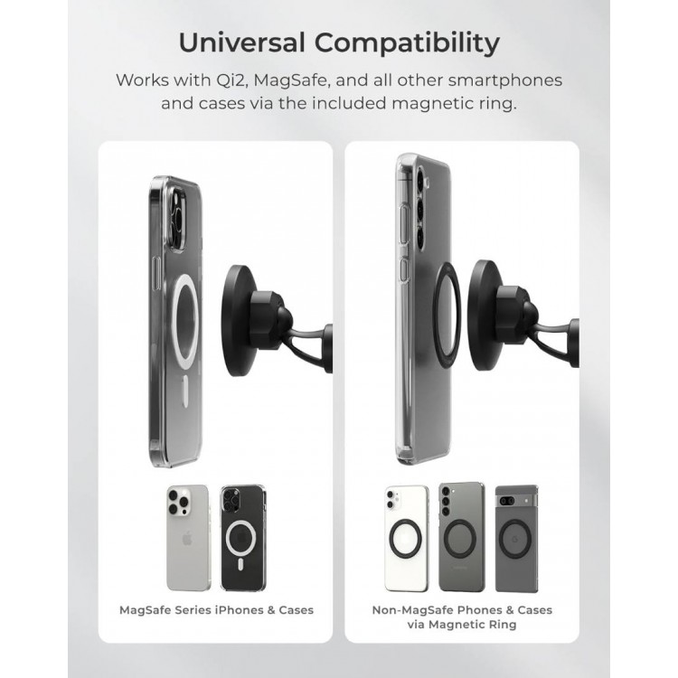 iOttie iTap 3 MAGSAFE Qi2 Ασύρματη universal Μαγνητική Βάση φόρτισης/στήριξης Ταμπλό FLUSH - ITMNCG109