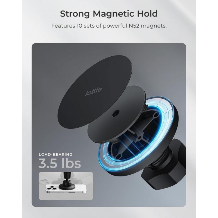 iOttie iTap 3 MAGSAFE Qi2 Ασύρματη universal Μαγνητική Βάση φόρτισης/στήριξης Ταμπλό FLUSH - ITMNCG109