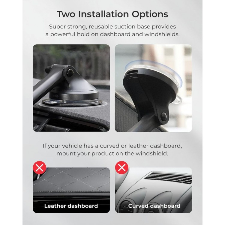 iOttie iTap 3 MAGSAFE Qi2 Ασύρματη universal Μαγνητική Βάση φόρτισης/στήριξης Ταμπλό & Windshield - ITMNCG107