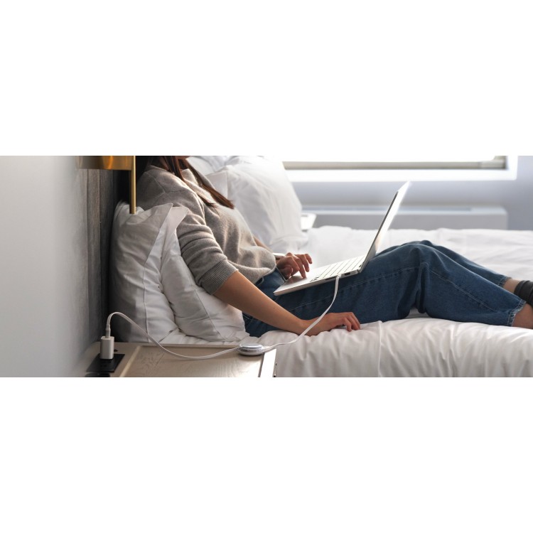 iOttie 100W Retractable καλώδιο USB-C με γρήγορη φόρτιση/μεταφορά δεδομένων, 2 τεμ. - ΛΕΥΚΟ - IOTACC610