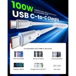 iOttie 100W Retractable καλώδιο USB-C με γρήγορη φόρτιση/μεταφορά δεδομένων, 2 τεμ. - ΛΕΥΚΟ - IOTACC610