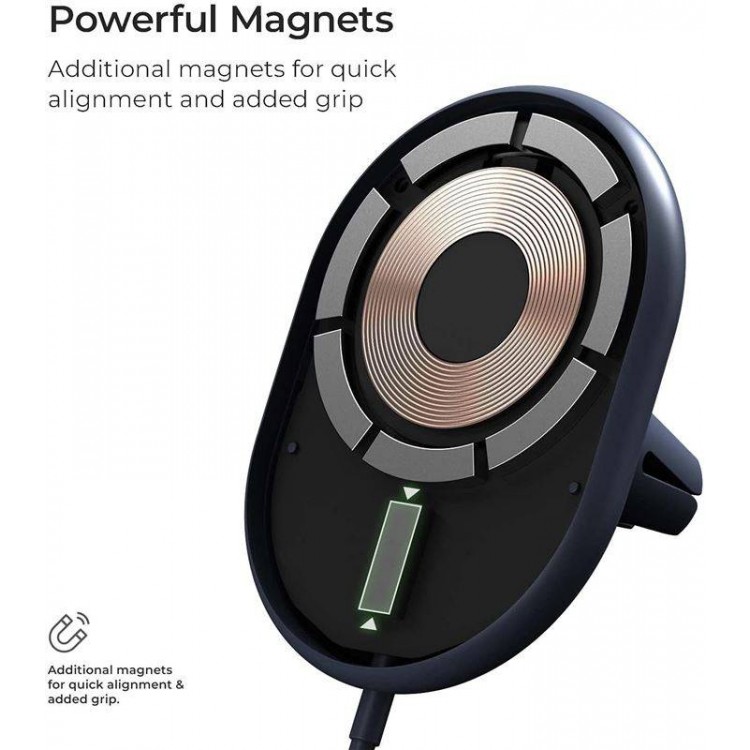 iOttie Velox MagSafe Μαγνητική Βάση στήριξης αυτοκινήτου με ασύρματη φόρτιση Vent - MGSFIO101