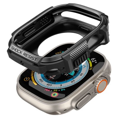 θήκη Spigen SGP Rugged Armor για Apple Watch Ultra 49mm 1/2 - ΜΑΥΡΟ - ACS05456