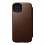 NOMAD θήκη Πορτοφόλι δερμάτινη Folio Rugged rustic MagSafe για Apple iPhone 14 6.1 2022 - ΚΑΦΕ - NM01247685