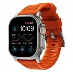 NOMAD Sport Rugged Strap Αδιάβροχο σιλικόνης για Apple Watch 1,2,3,4,5,6,SE,7,8,9 Ultra series - 42mm-44mm-45mm-49mm - ΠΟΡΤΟΚΑΛΙ ΑΣΗΜΙ - NM01287285