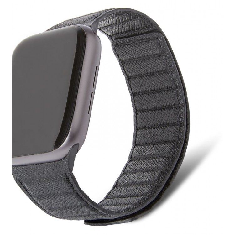 Decoded Δερμάτινο Μαγνητικό λουράκι Traction Strap για Apple Watch SERIES 9/8/7 (41mm) /6/SE/5/4 (40mm) /3/2/1 (38mm) - ΜΑΥΡΟ