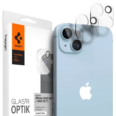 Spigen SGP Γυαλί προστασίας Φακών κάμερας Glass Optik 2 Pack για Apple iPhone 14/iPhone 14 Plus - ΔΙΑΦΑΝΟ - AGL05229