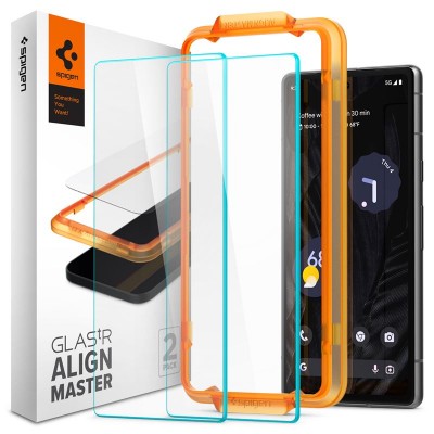Spigen SGP Tempered Glass ALM GLAS.tR SLIM FC for GOOGLE PIXEL 7A - CRYSTAL CLEAR - 2 PACK - AGL05968