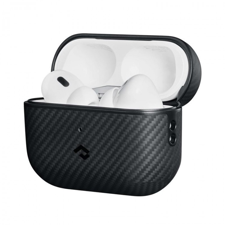 Θήκη Pitaka MagEZ MagSafe συμβατή με Apple AirPods Pro / PRO 2 - ΜΑΥΡΟ ΓΚΡΙ - APM7001