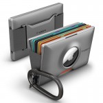Spigen SGP RFID Wallet S πορτοφόλι κλιπ καρτών με μπρελόκ για Apple AirTag - ΓΡΑΦΙΤΗΣ - AHP04276