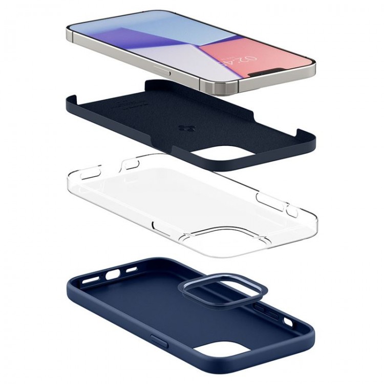 Θήκη Spigen SGP Silicone Fit για Apple iPhone 13 Pro 6.1 - navy ΜΠΛΕ - ACS03285
