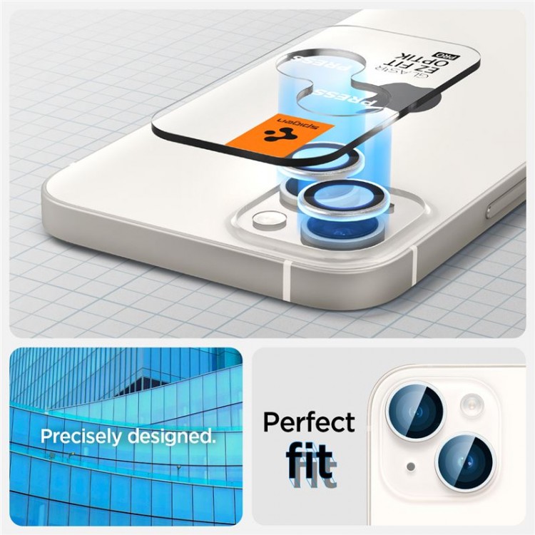 SPIGEN SGP OPTIK.TR EZ FIT CAMERA PROTECTOR Γυαλί προστασίας ΦΑΚΩΝ 9H για CAMERA LENS για Apple IPHONE 14 / 14 PLUS - ΜΩΒ - AGL05603 - 2-TEM