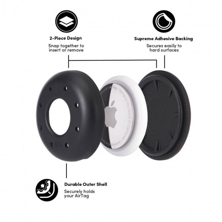 CaseMate Sticker Mount για Apple AirTag - ΜΑΥΡΟ - CM047794