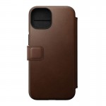 NOMAD θήκη Πορτοφόλι δερμάτινη Folio Rugged rustic MagSafe για Apple iPhone 14 6.1 2022 - ΚΑΦΕ - NM01247685