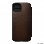 NOMAD θήκη Πορτοφόλι δερμάτινη Folio Rugged rustic MagSafe για Apple iPhone 14 6.1 2022 - ΚΑΦΕ - NM01247685