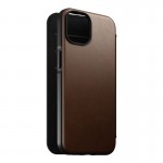 NOMAD θήκη Πορτοφόλι δερμάτινη Folio Rugged rustic MagSafe για Apple iPhone 14 6.1 2022 - ΚΑΦΕ - NM01247685