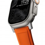 NOMAD Sport Rugged Strap Αδιάβροχο σιλικόνης για Apple Watch 1,2,3,4,5,6,SE,7,8,9 Ultra series - 42mm-44mm-45mm-49mm - ΠΟΡΤΟΚΑΛΙ ΑΣΗΜΙ - NM01287285