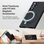 Θήκη Pitaka MagSafe ARAMID CARBON MagEZ 3 για Samsung Galaxy S23 Ultra - ΜΑΥΡΟ ΓΚΡΙ - KS2301U