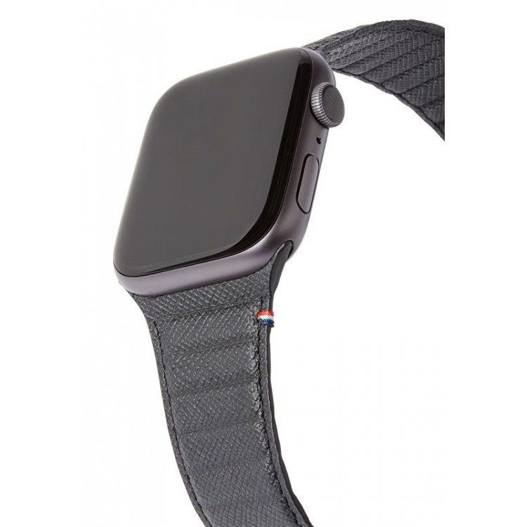 Decoded Δερμάτινο Μαγνητικό λουράκι Traction Strap για Apple Watch SERIES 9/8/7 (41mm) /6/SE/5/4 (40mm) /3/2/1 (38mm) - ΜΑΥΡΟ