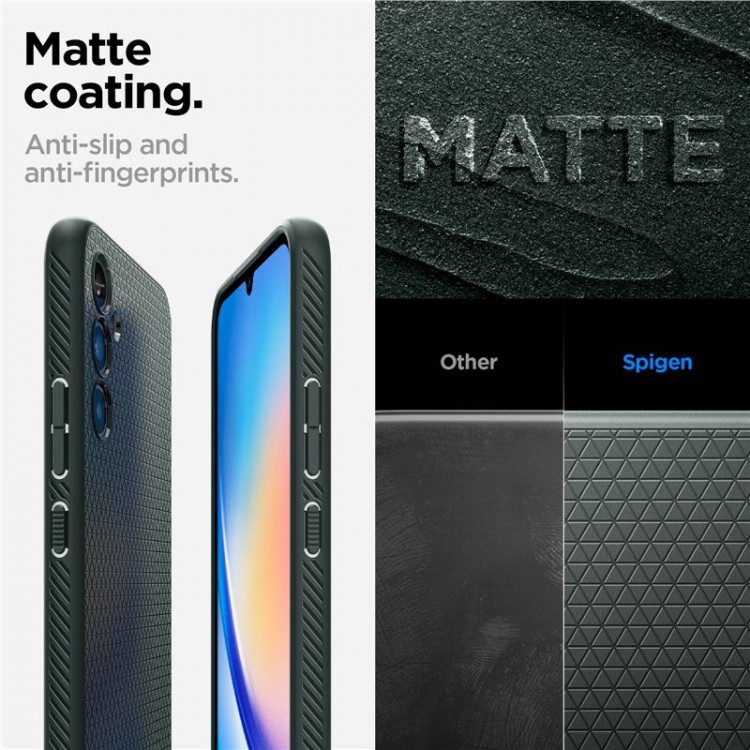 Θήκη Spigen Liquid Air για Samsung Galaxy A34 5G - ACS06105 - ABYSS ΠΡΑΣΙΝΟ