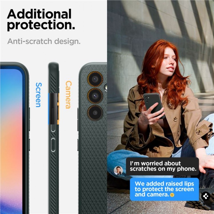 Θήκη Spigen Liquid Air για Samsung Galaxy A34 5G - ACS06105 - ABYSS ΠΡΑΣΙΝΟ